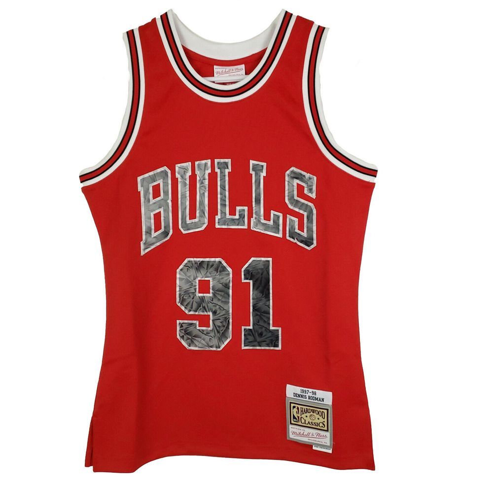 Dennis Rodman Chicago‎ Bulls Mitchell & Ness NBA Jersey Small 75th Red NWT